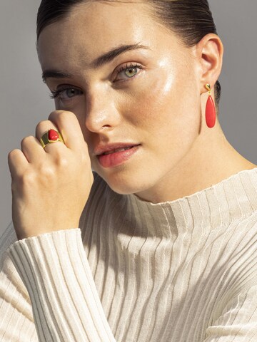 Luxenter Earrings 'Adak' in Red