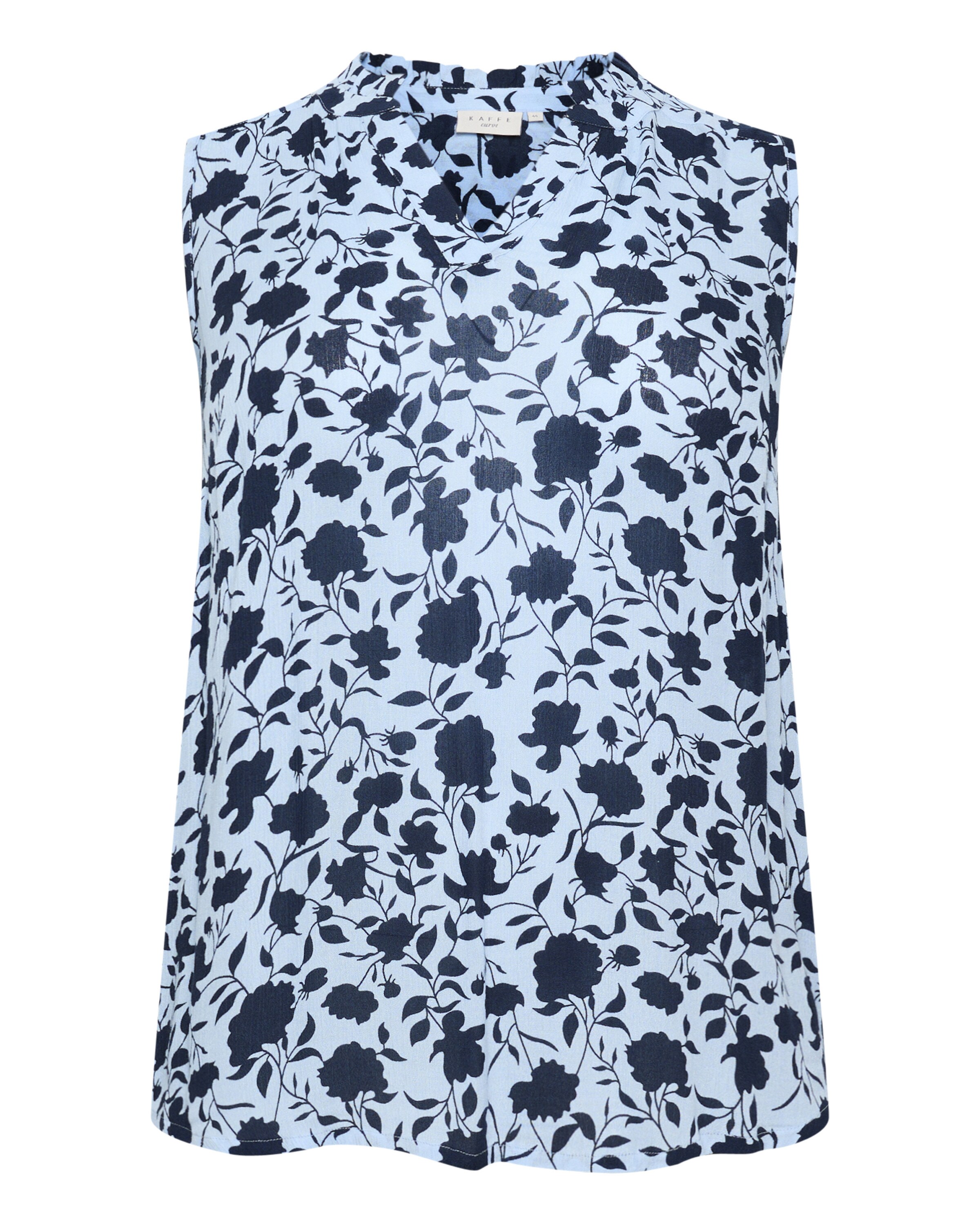 KAFFE CURVE Bluse 'Isma' in Blau: Vorderseite