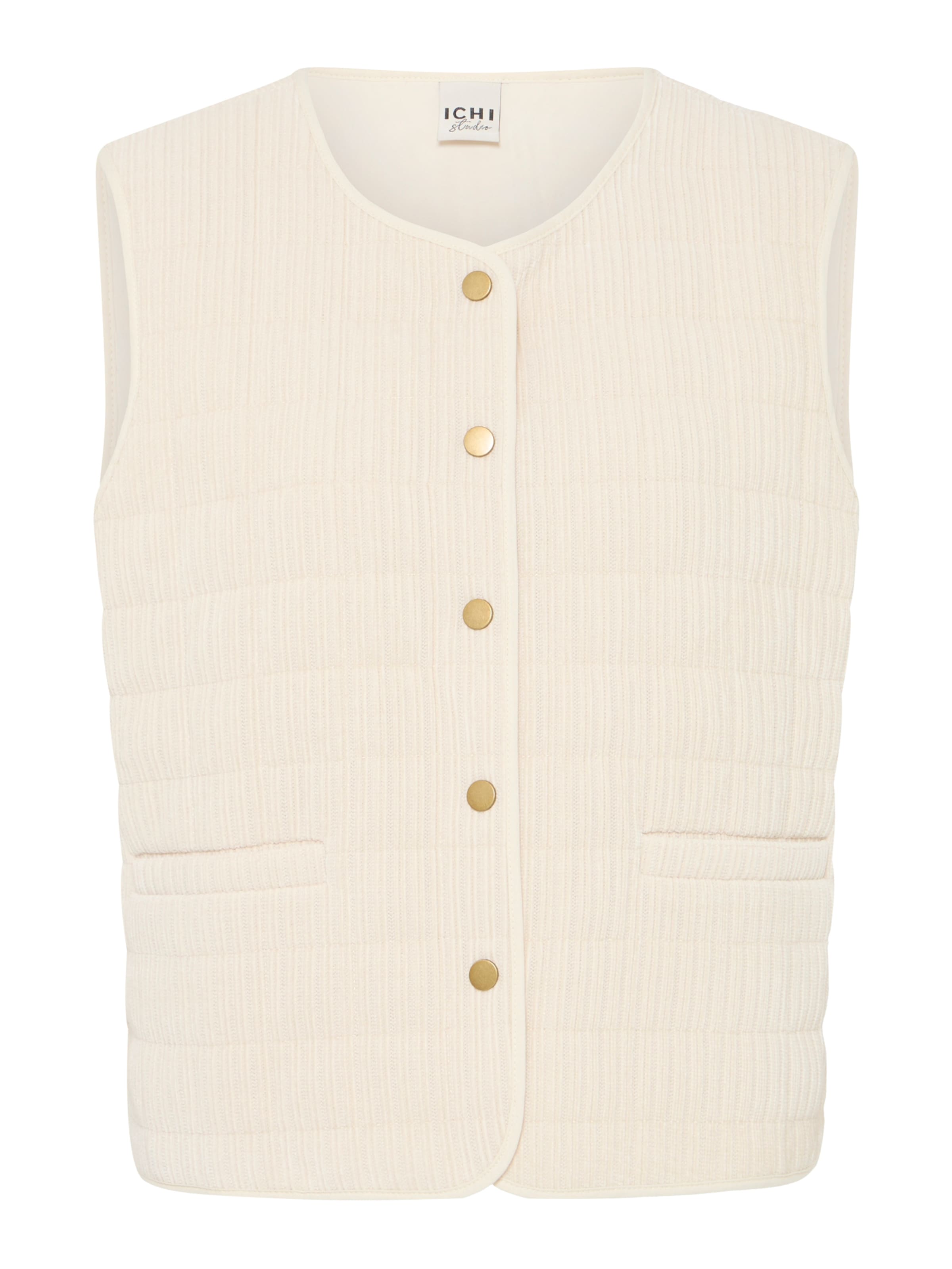 ICHI Vest 'IHFUMA' in Beige: front