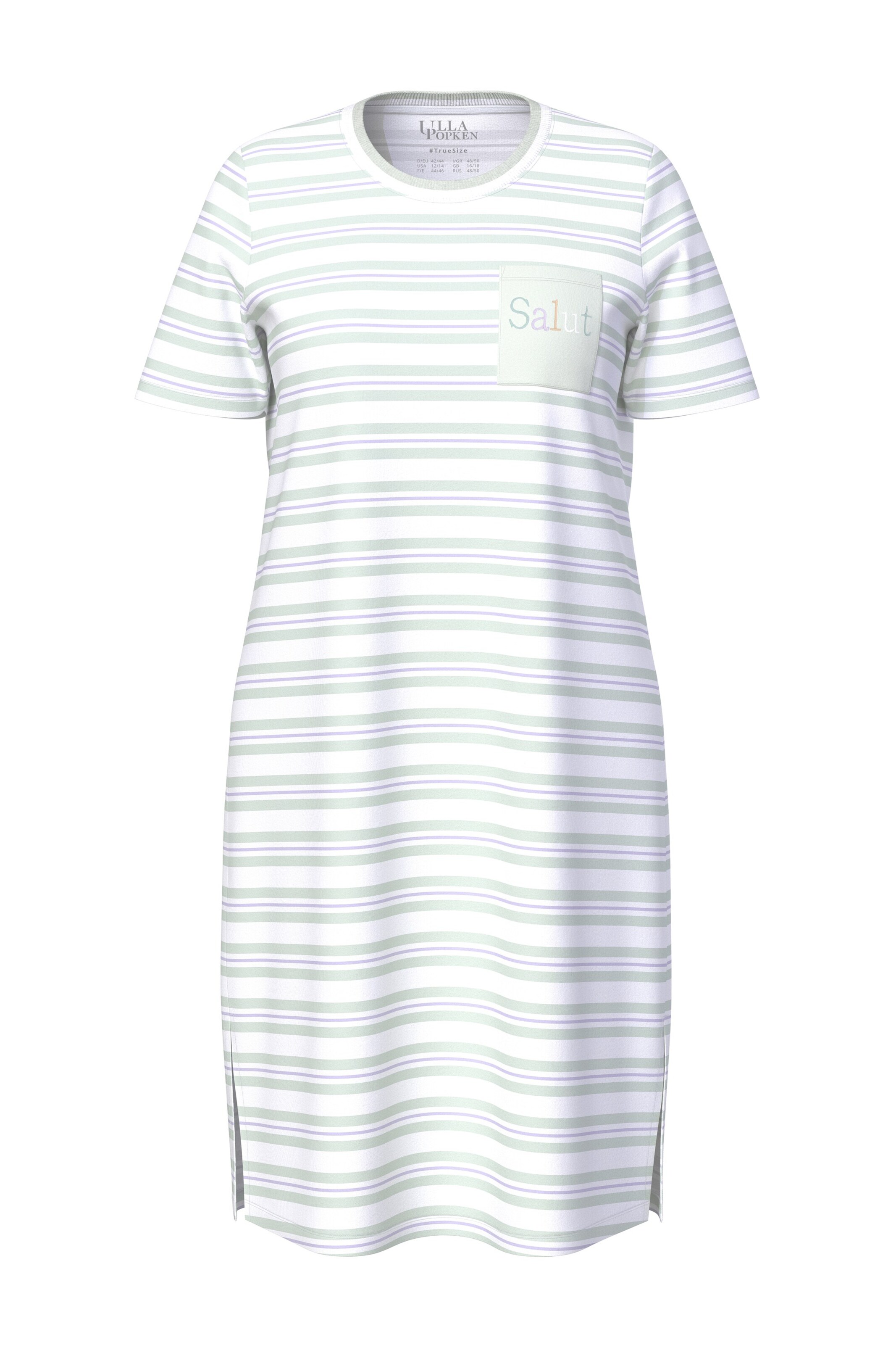 Ulla Popken Nachthemd in Wit: voorkant