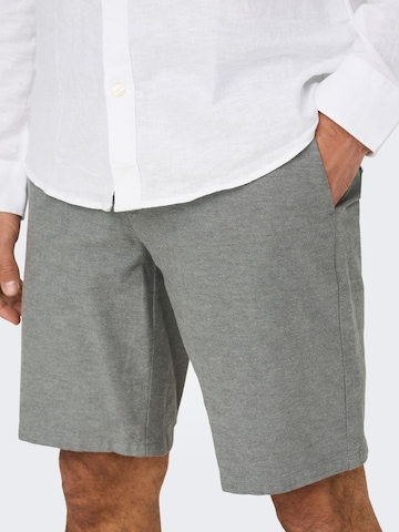 Only & Sons Regular Shorts 'Mark' in Grau