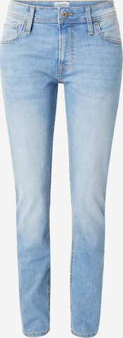 Skinny Jeans 'Liam' de la JACK & JONES pe albastru: față