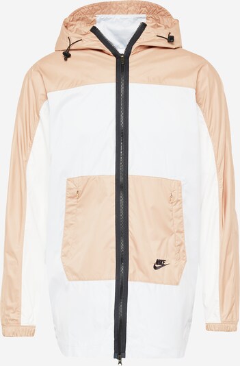 Nike Sportswear Overgangsjakke i lysebrun / sort / hvid, Produktvisning