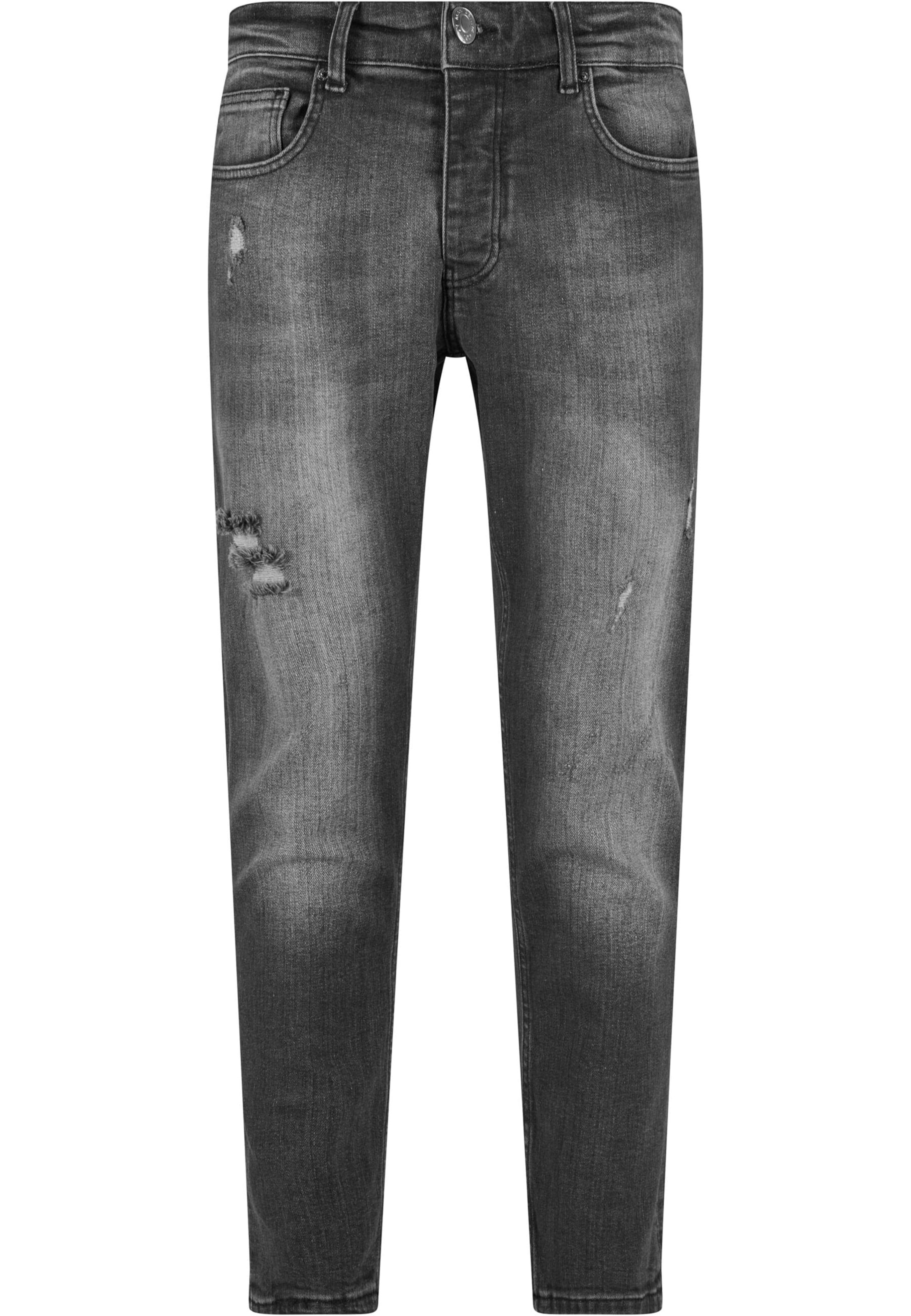 Tapered Jeans di 2Y Premium in grigio: frontale