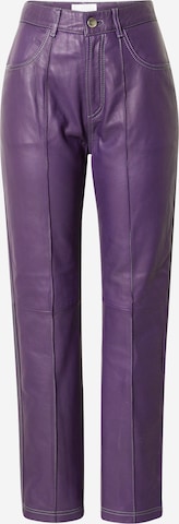 Regular Pantalon à pince 'Island' Hosbjerg en violet : devant