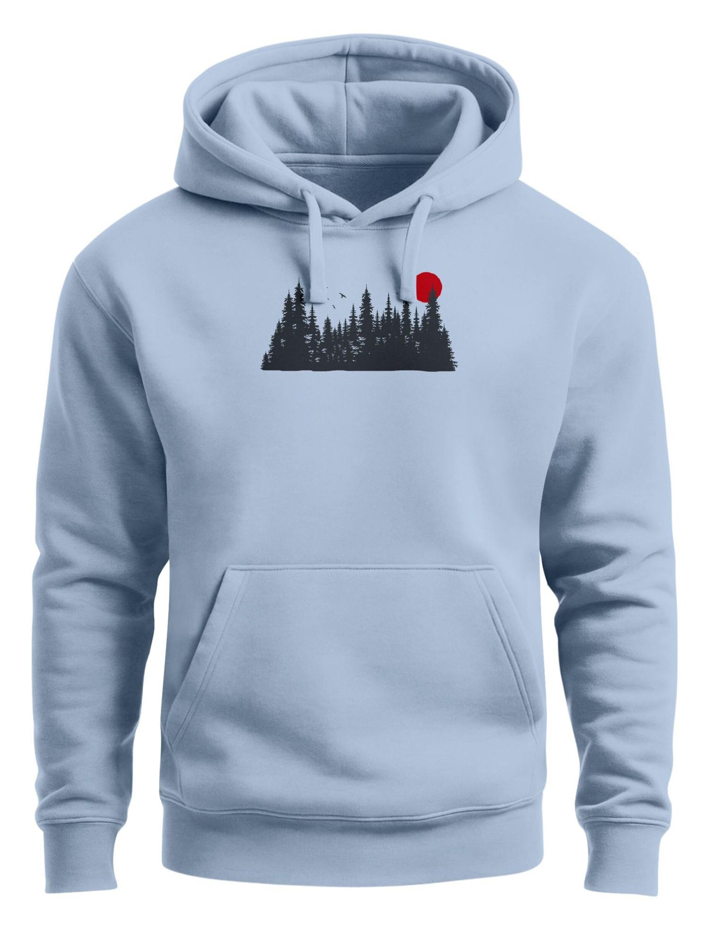 Neverless Sweatshirt 'Waldkette' in Blue: front