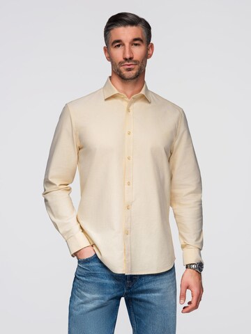 Ombre Hemd 'OM-SHOS-0183' in Gelb: Vorderseite