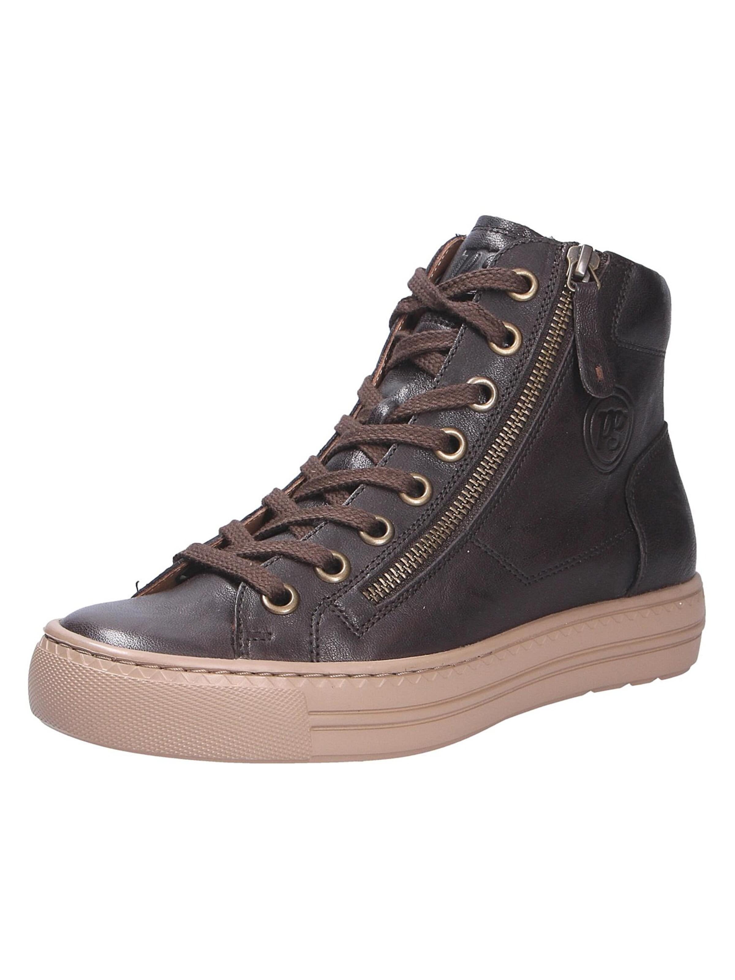 Sneaker alta di Paul Green in marrone: frontale