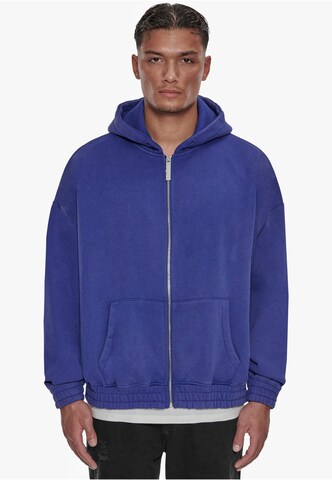 Dropsize Zip-Up Hoodie in Blue: front