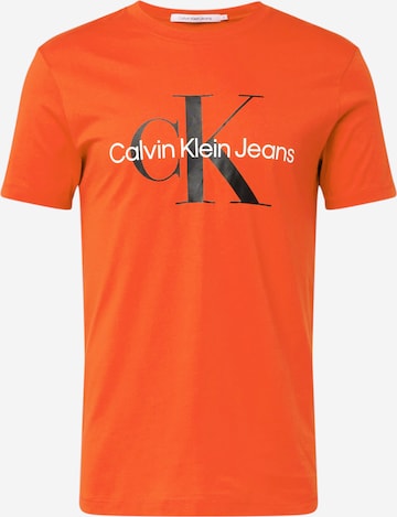 T-Shirt Calvin Klein Jeans en orange : devant