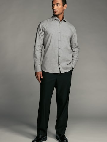 Next Regular fit Button Up Shirt in Grey