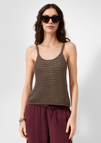 QS Stricktop in Braun: Vorderseite