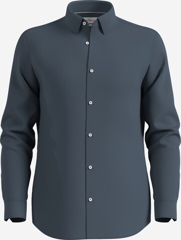 s.Oliver - Ajuste estrecho Camisa en azul: frente