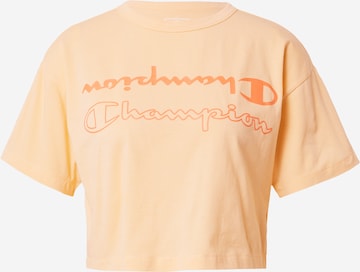Champion Authentic Athletic Apparel Λειτουργικό μπλουζάκι σε πορτοκαλί: μπροστά