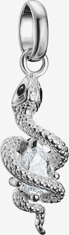 Thomas Sabo Anhänger 'Schlange mit Stein Connect' in Silber: Vorderseite