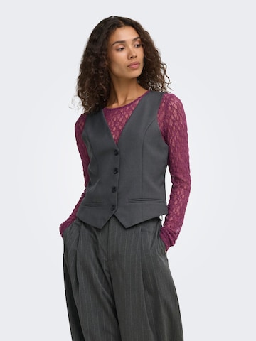 Gilet 'ONLLinda' ONLY en gris : devant