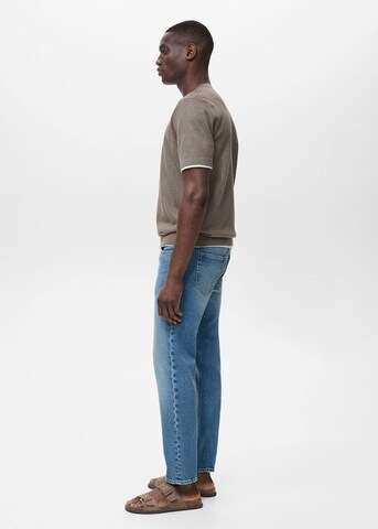 MANGO MAN Tapered Jeans 'Ben' in Blau