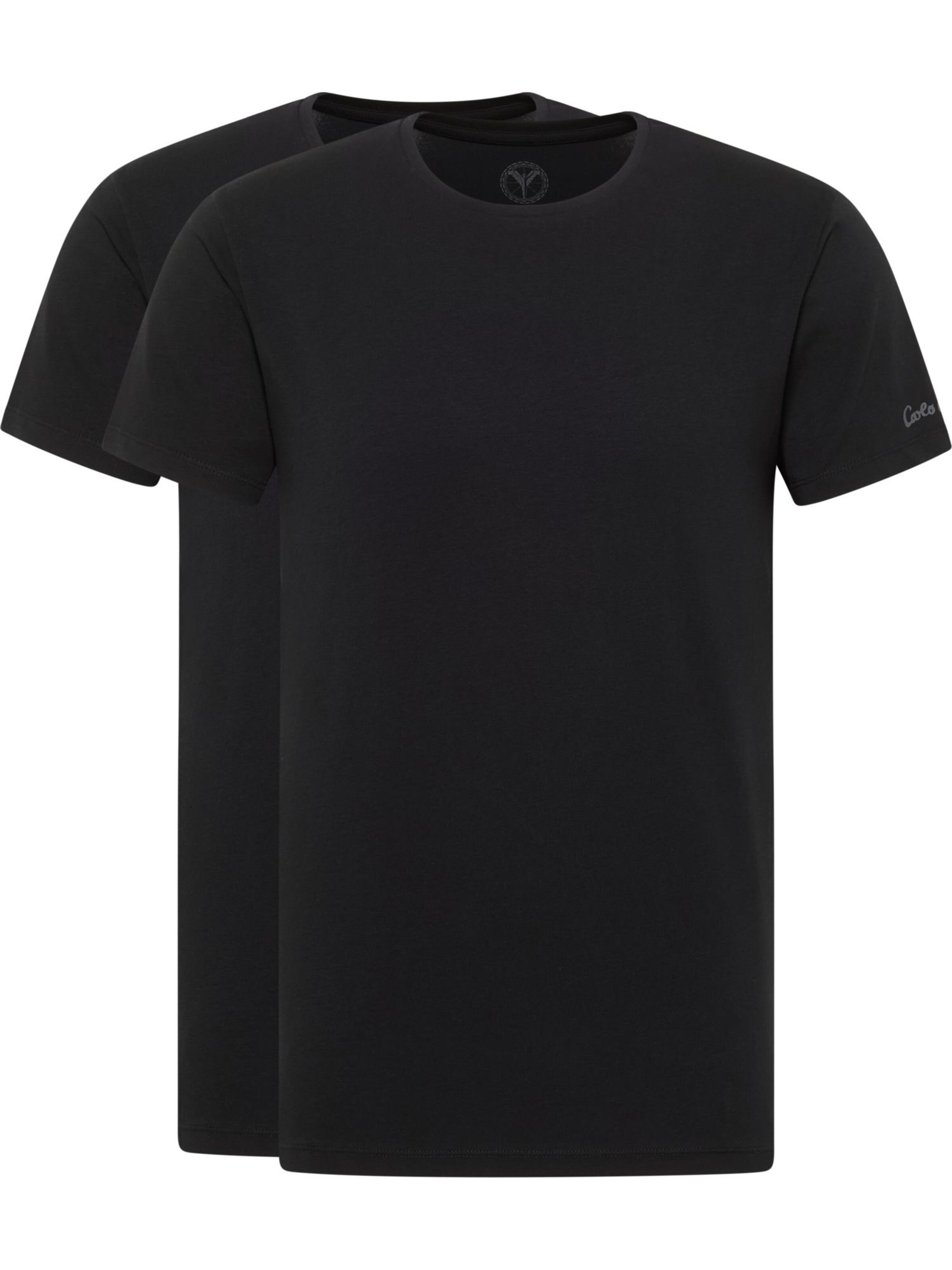 Carlo Colucci T-Shirt 'Cavallaro' in Schwarz: Vorderseite