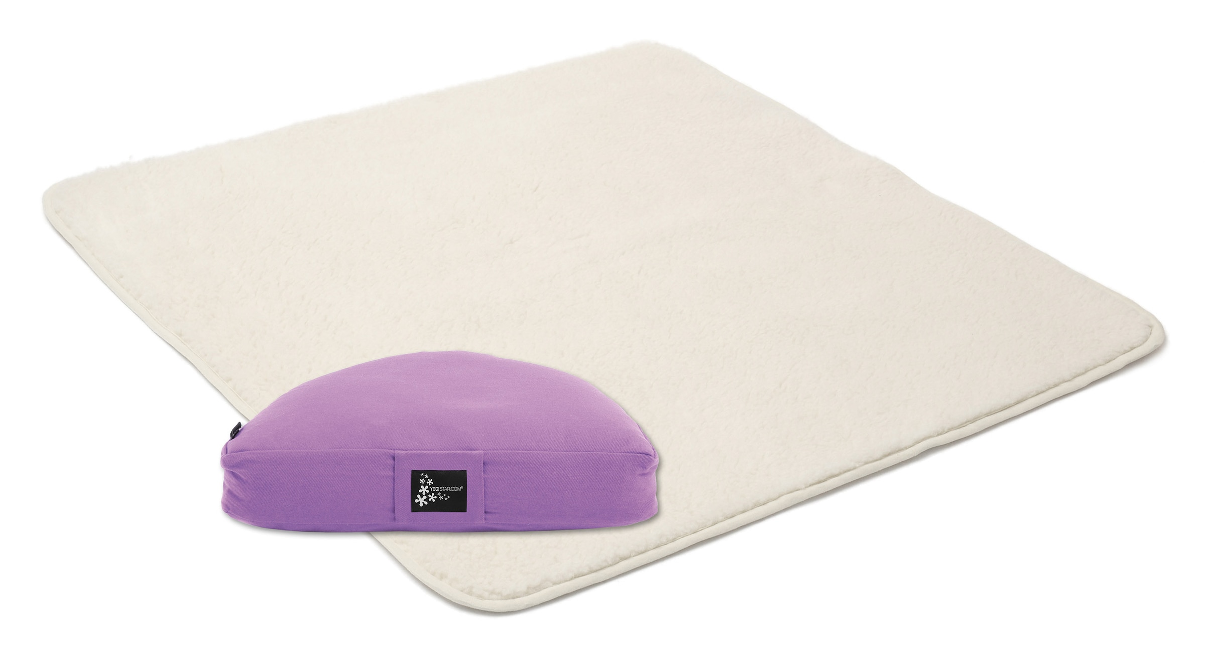 YOGISTAR.COM Yoga-Set 'Calm Edition - Meditation Natur' in Lila: Vorderseite