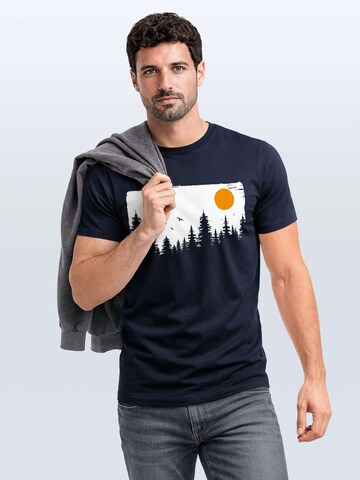 Neverless Shirt 'Forest' in Blue