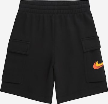 Nike Sportswear Regularen Hlače | črna barva: sprednja stran