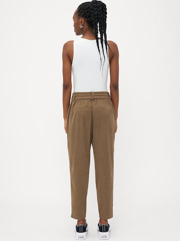 Only Petite Tapered Bandplooibroek 'ONLPOPTRASH-LIAS' in Bruin