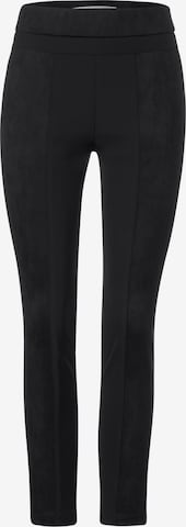 Skinny Pantaloni de la STREET ONE pe negru: față