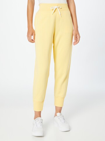 Tapered Pantaloni di Polo Ralph Lauren in giallo: frontale