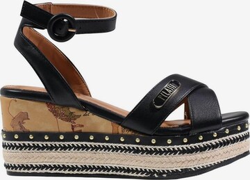 Sandalo 'WEDGE H80 1402 8662' di Alviero Martini 1a clase in nero: frontale