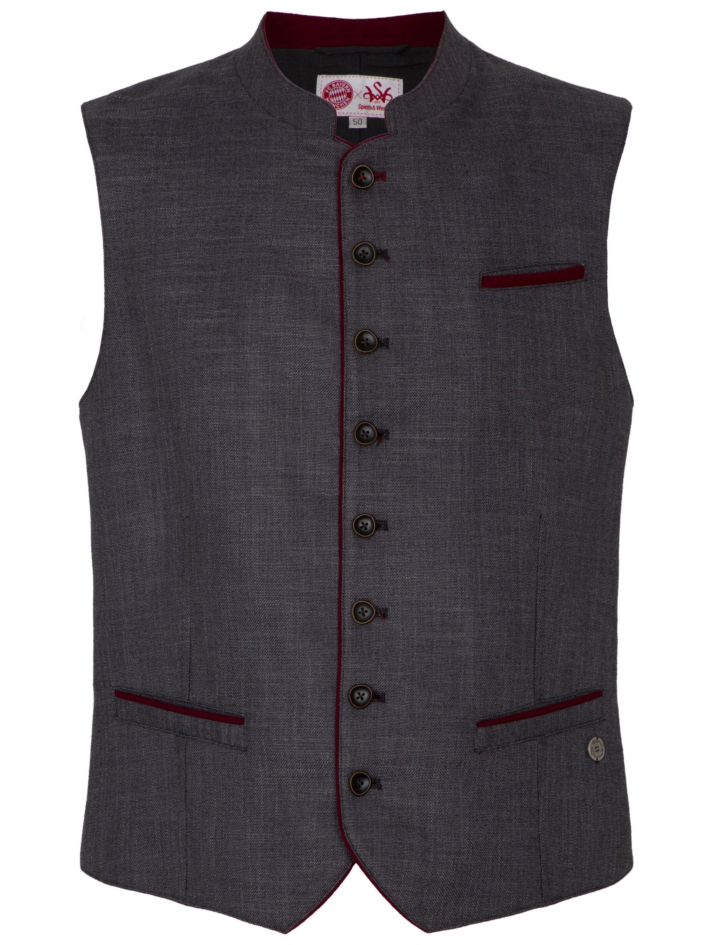 SPIETH & WENSKY Traditional vest in Grey: front
