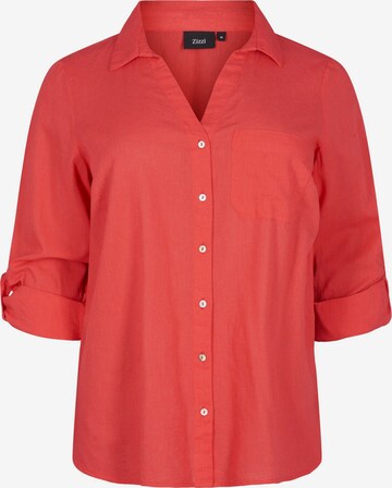 Zizzi Blouse 'VFLEX' in Rood: voorkant