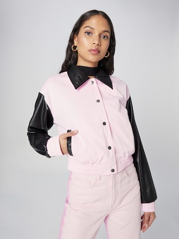 ABOUT YOU x Emili Sindlev Between-Season Jacket 'Manja' in Pink: front