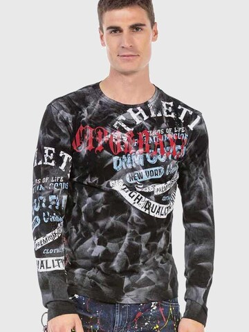 T-Shirt CIPO & BAXX en noir : devant