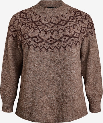 Zizzi Pullover in Braun: Vorderseite