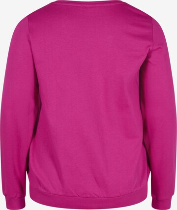 Zizzi Sweatshirt 'Nora' in Roze