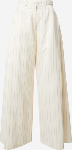 REMAIN Wide leg Broek in Wit: voorkant