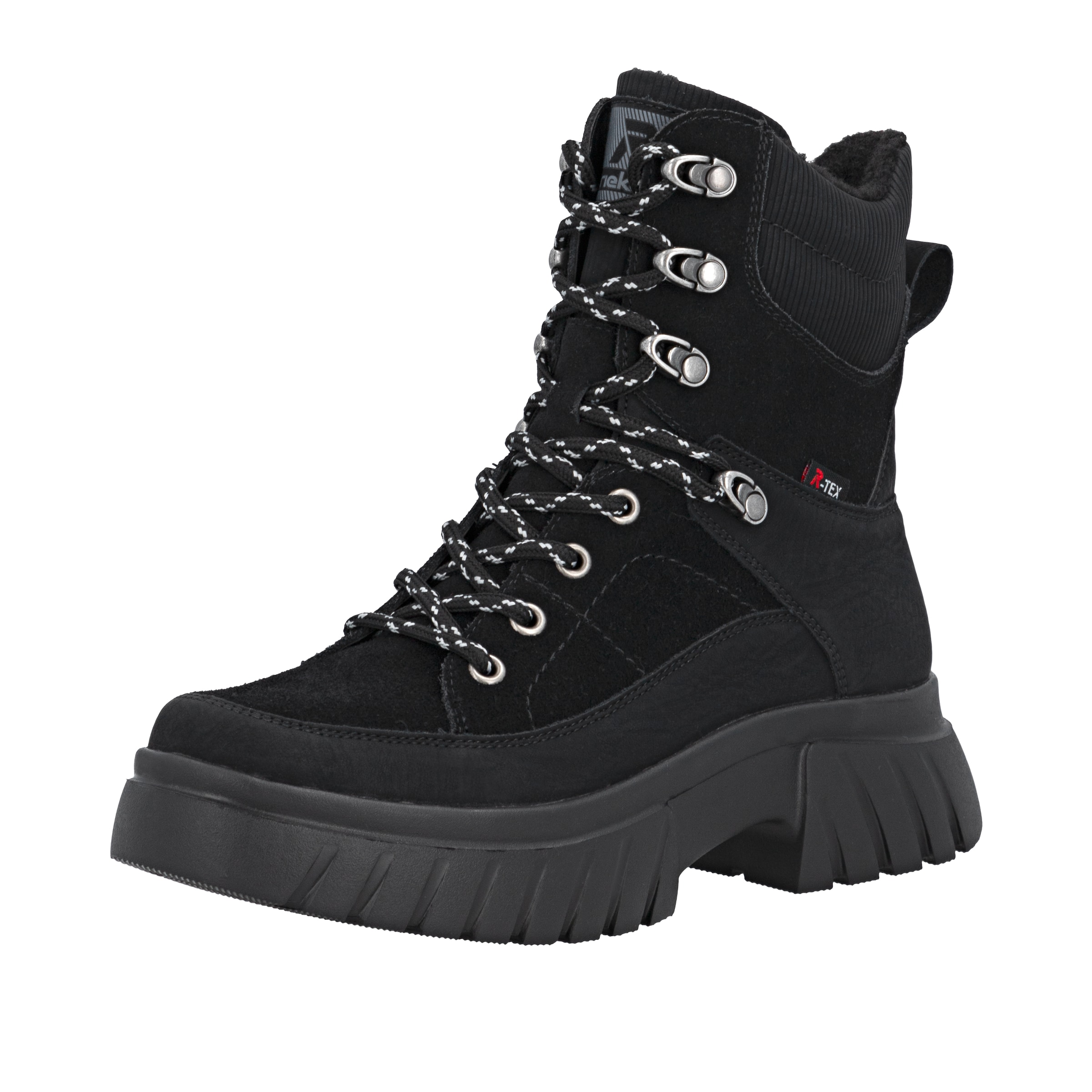 Rieker Sport Snørestøvletter i sort: forside