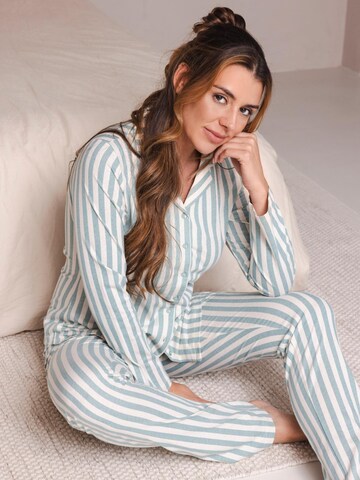 Pastunette Pyjama 'Nordic'‌‌‌‌‌‌‌‌‌ in Beige: Vorderseite