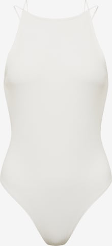 A LOT LESS Shirt Bodysuit 'Tara' in White: front