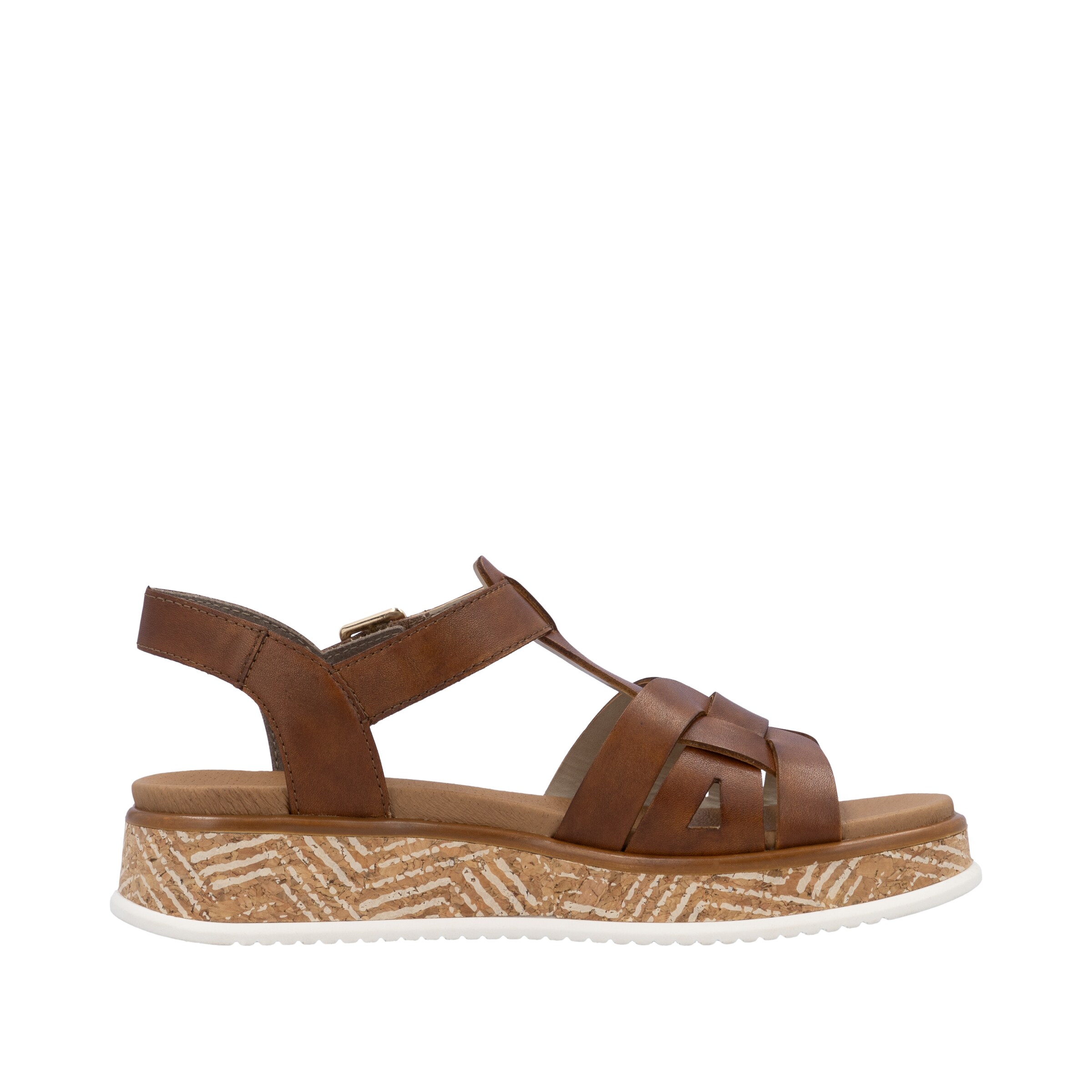 Rieker Strap Sandals in Brown
