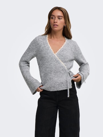 JDY Gebreid vest 'JDYDINA' in Grijs