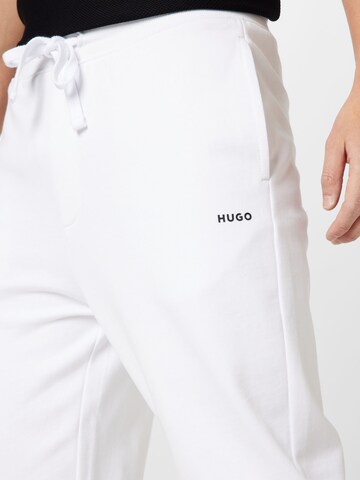 HUGO - Tapered Calças 'Dayote' em branco