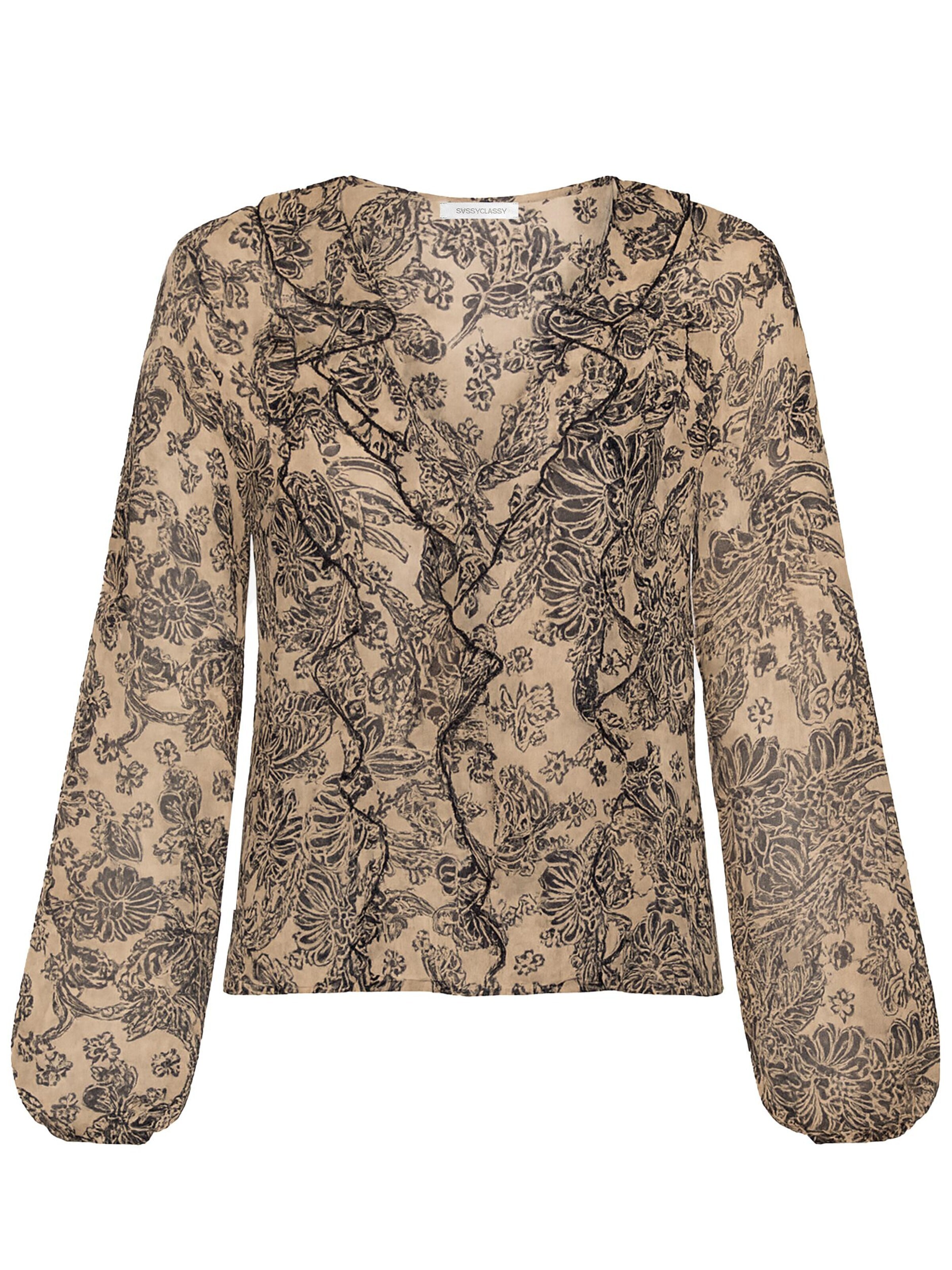 SASSYCLASSY Blouse in Beige: front