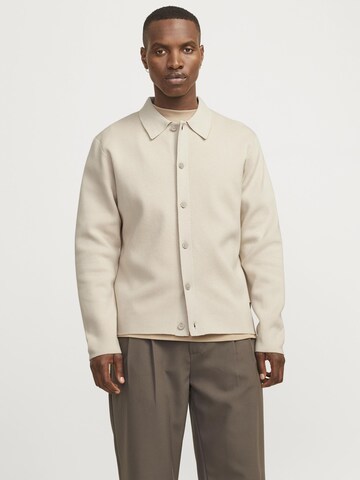JACK & JONES Strickjacke in Beige: Vorderseite