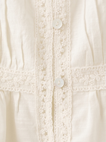 Haut 'MARABU' MANGO en beige
