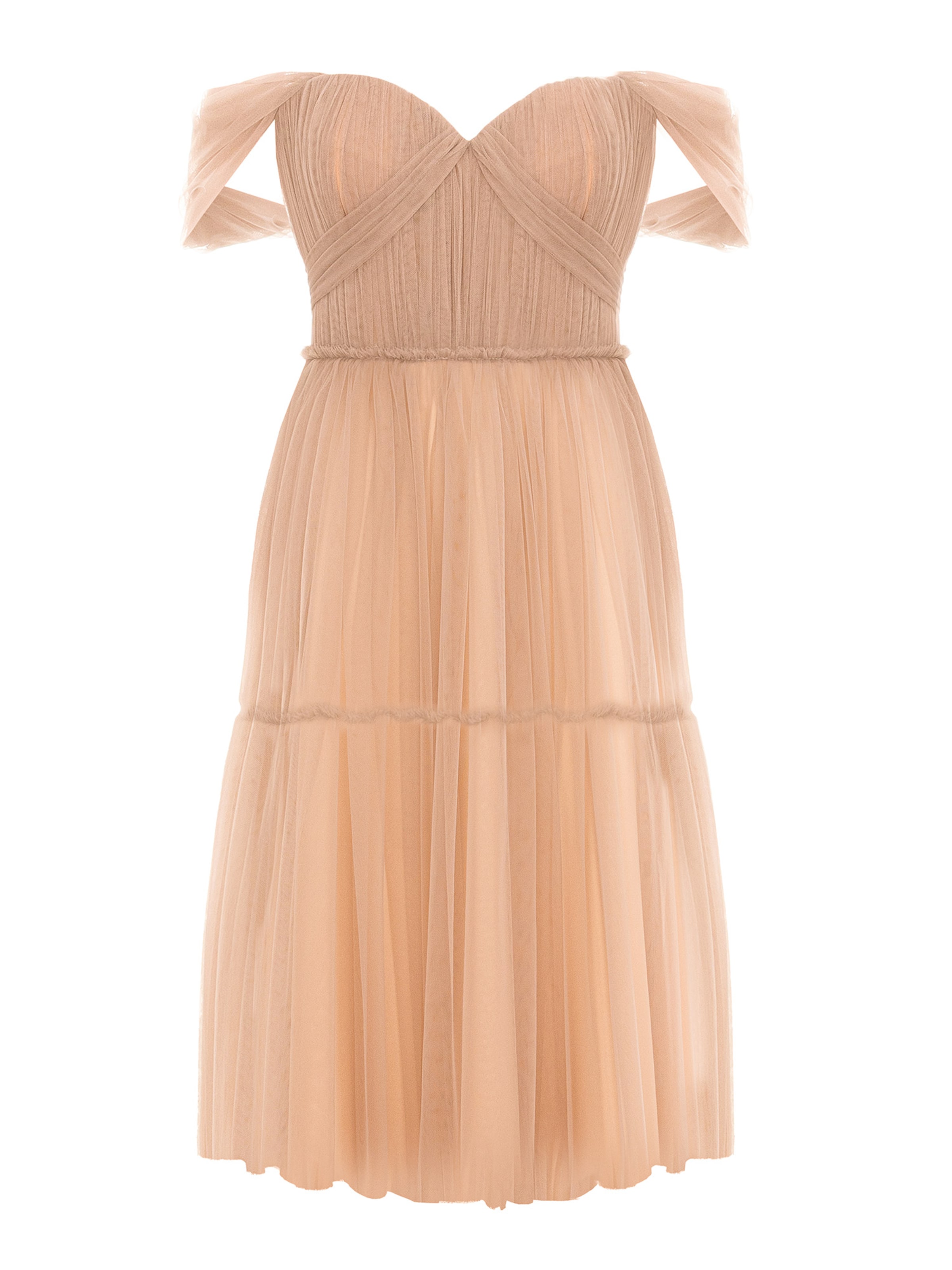 acob a porter Evening Dress in Beige: front