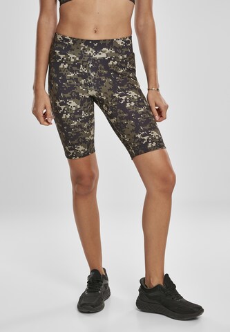 Urban Classics Skinny Leggings i grön: framsida