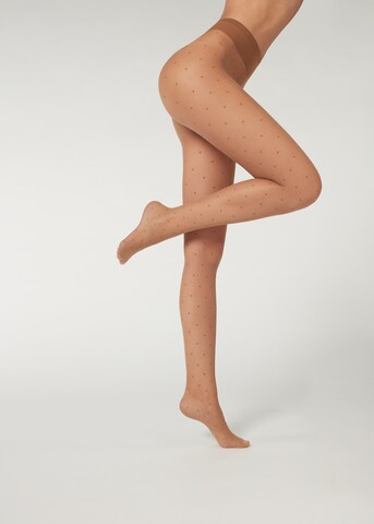 CALZEDONIA Fine Tights in Beige: front