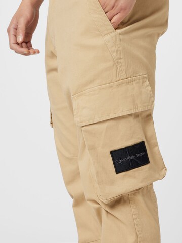 Calvin Klein Jeans Skinny Cargo trousers in Beige