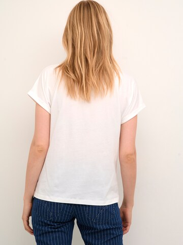 Cream T-shirt 'Irma' i vit